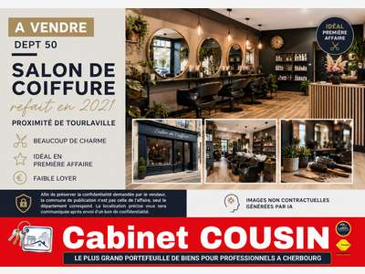 Vente salon de coiffure mixte proche  Tourlaville