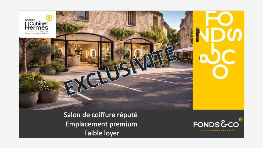 Vente salon de coiffure réputé à Montoison centre