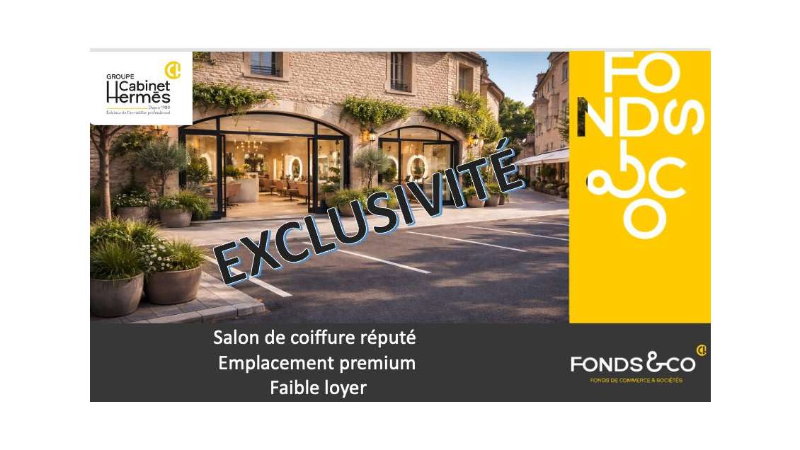 Vente salon de coiffure réputé à Montoison centre