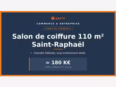 Vente salon de coiffure de 110m² à Saint-Raphaël
