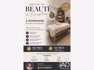 Vente institut de beauté d’exception à Toulouse