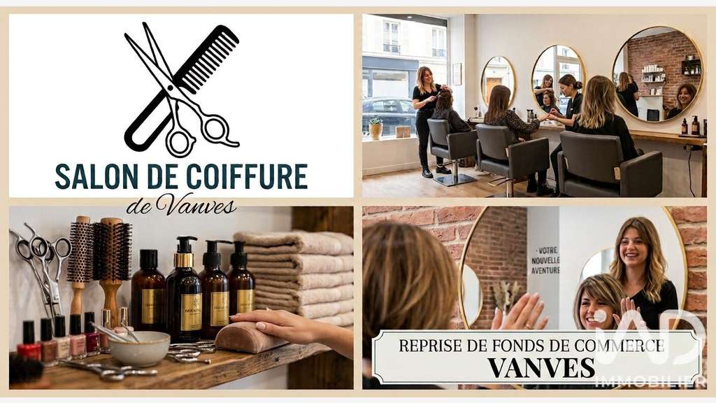 Vente Salon de coiffure en angle de rue à Vanves