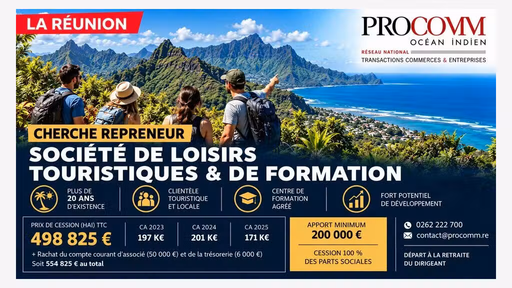 100 % des parts sociales loisirs à Saint Pierre
