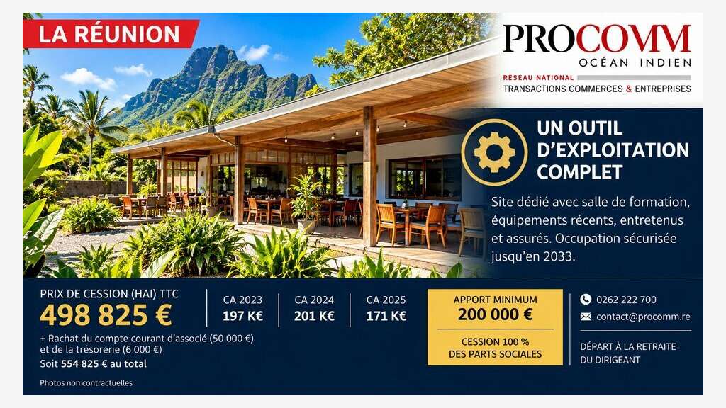 100 % des parts sociales loisirs à Saint Pierre