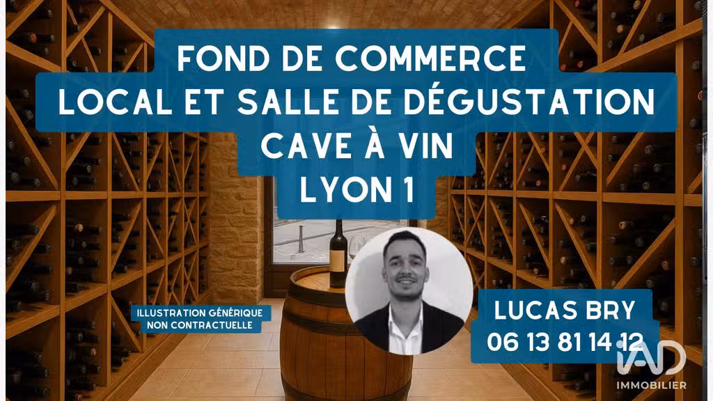 Vente cave à vin, coffee shop à Lyon 1er