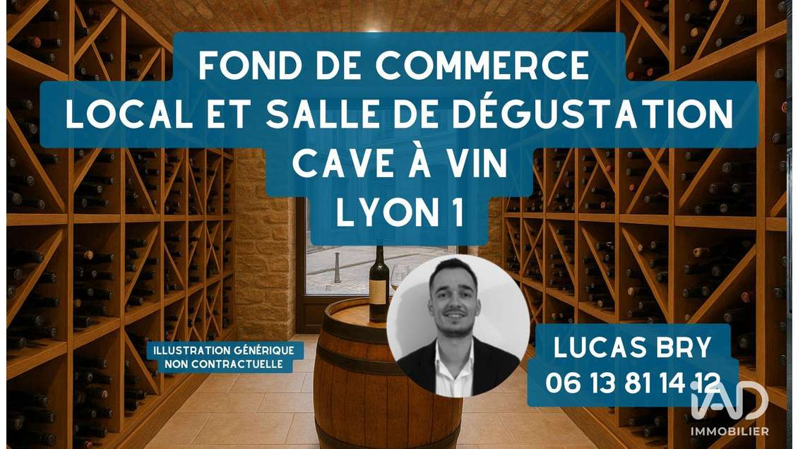 Vente cave à vin, coffee shop à Lyon 1er