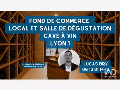 Vente cave à vin, coffee shop à Lyon 1er