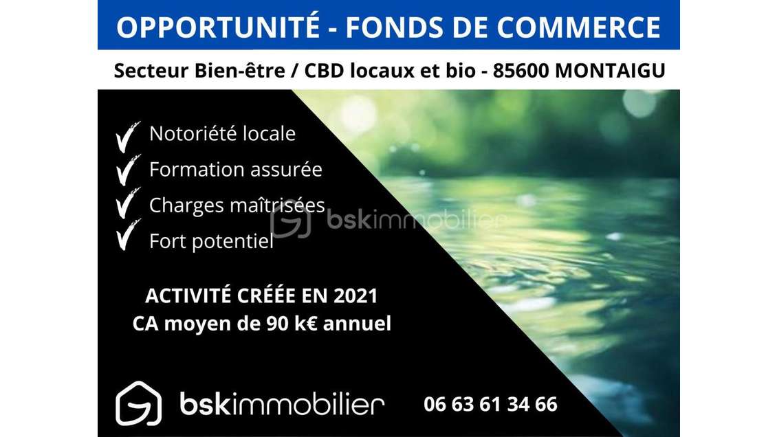 Vente boutique CBD à Montaigu empl stratégique