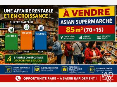 Vente épicerie asiatique à Pantin