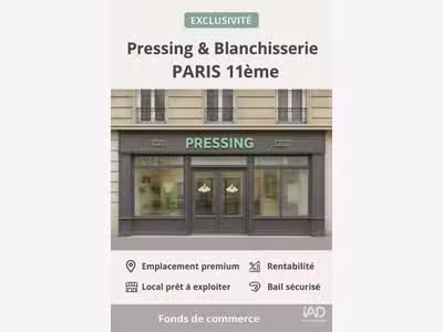 Vente pressing & blanchisserie à Paris 75011