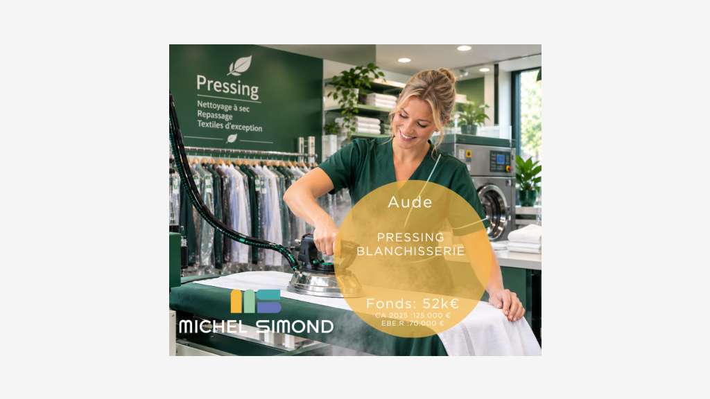 Vente pressing blanchisserie empl stratégique 11