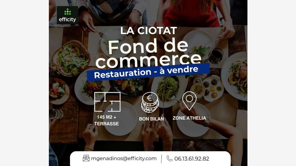 Vente FDC restauration rapide zone Athelia