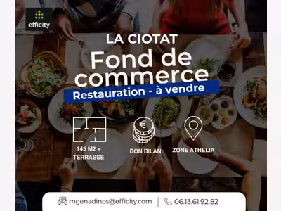 Vente FDC restauration rapide zone Athelia