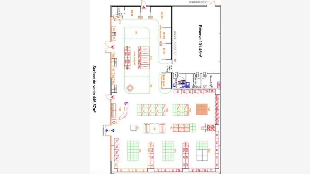 Cession FDC franchisé 570m² à St Paul les Romans