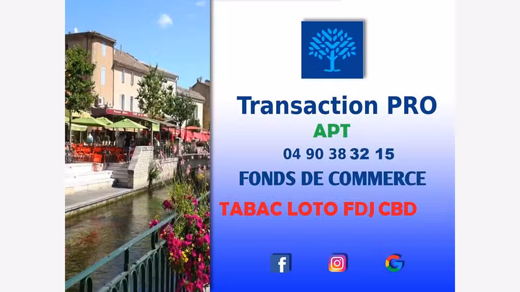 Vente FDC tabac FDJ loto CBD Cpte Nickel  à Apt