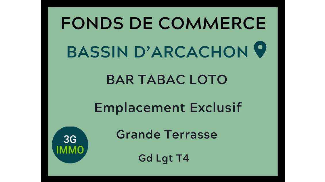 Vente FDC bar tabac loto à Arcachon centre