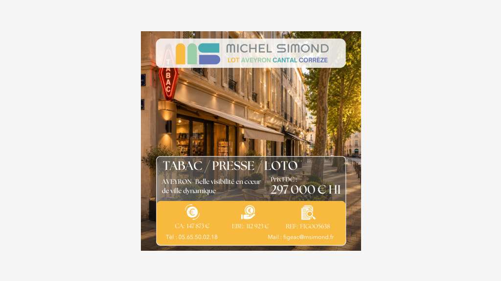 Tabac Presse Loto | CA 148 000 € | EBE 113 000 € -