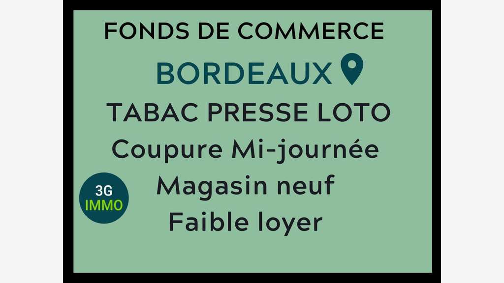 Vente FDC Tabac Presse FDJ loto à Bordeaux