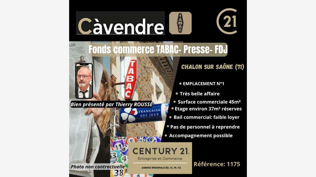 Vente tabac presse FDJ empl N°1 Chalon-sur -Saône
