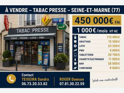 AV magnifique tabac presse dans belle ville du 77