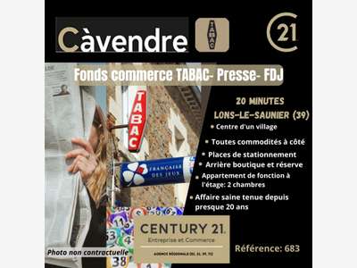 À vendre FDC tabac à 20 minutes de Lons-le-Saunier