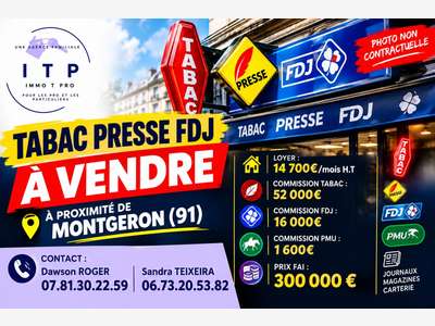AV FDC tabac presse FDJ à Montgeron top empl