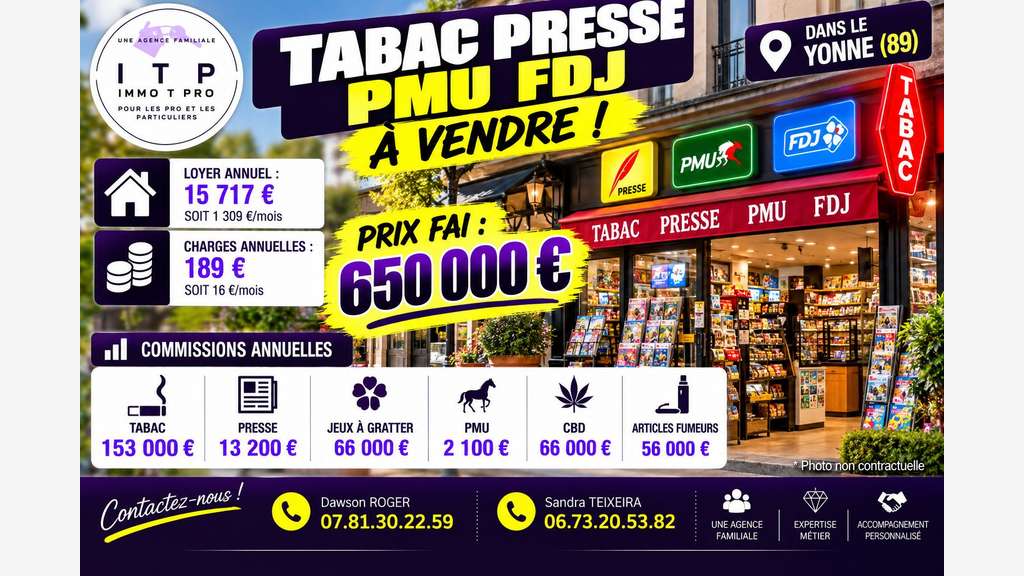 MAGNIFIQUE TABAC PRESSE FDJ PMU EN ANGLE DANS
