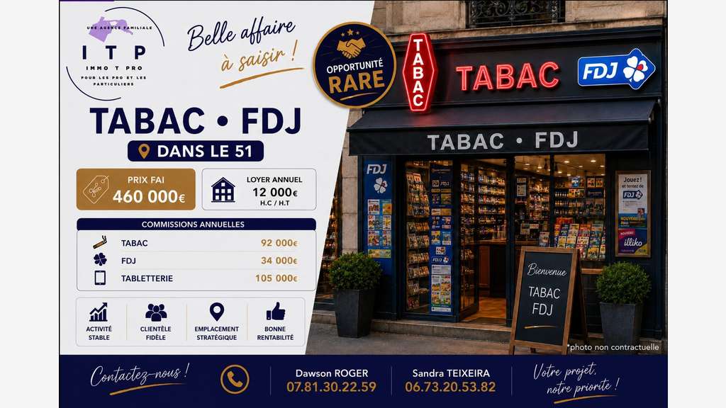 AV magnifique tabac presse FDJ périphérie Reims