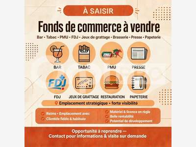 Bar tabac presse loto PMU loto à vendre à Reims