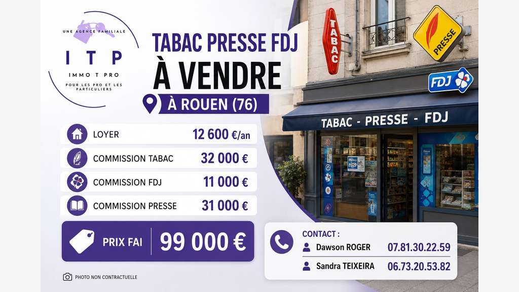 AV FDC tabac FDJ presse à Rouen Rive Droite