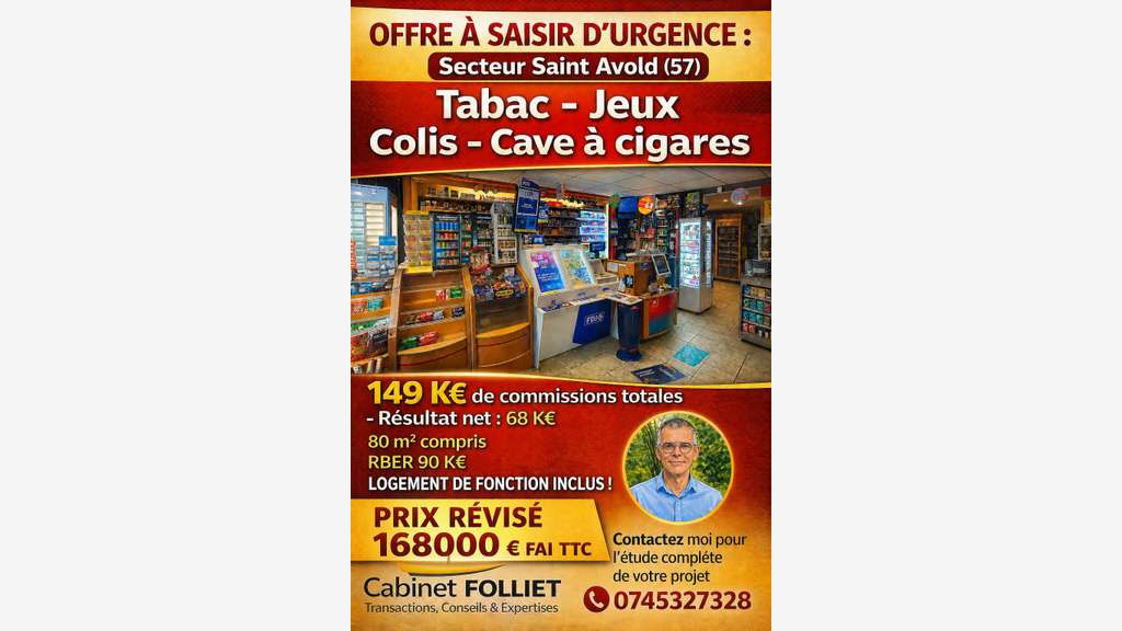 AV FDC tabac cave à cigares à Saint-Avold centre
