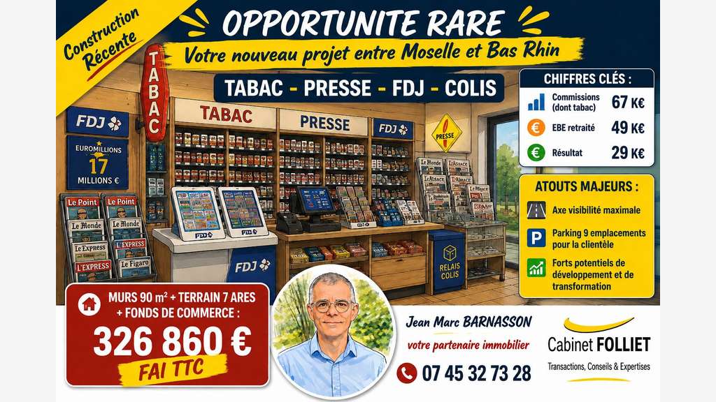 Vente FDC Tabac Presse Loto Colis à Sarreguemines