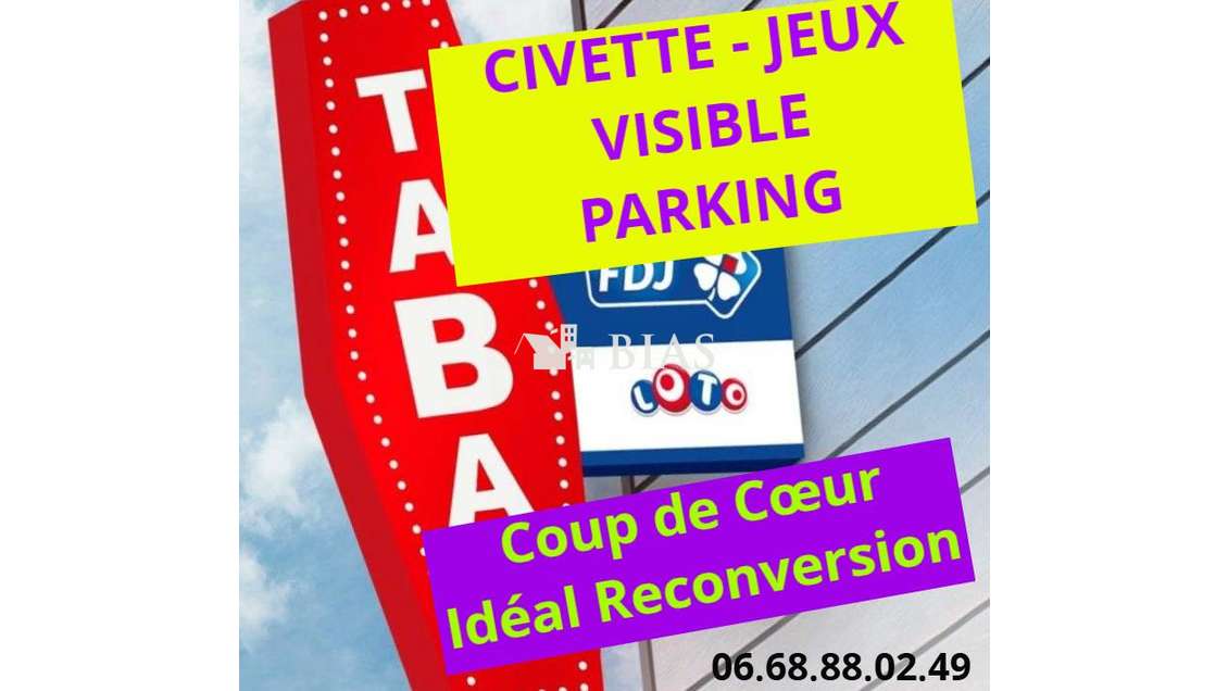 Vente civette tabac jeux presse tabletterie 76