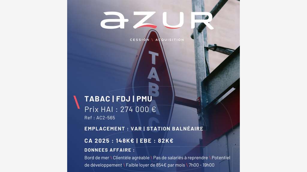 Vente tabac loto PMU articles fumeur dans le Var