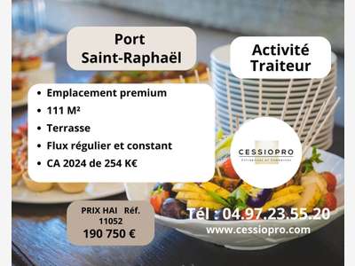 Vente FDC traiteur forte visibilité Saint-Raphaël