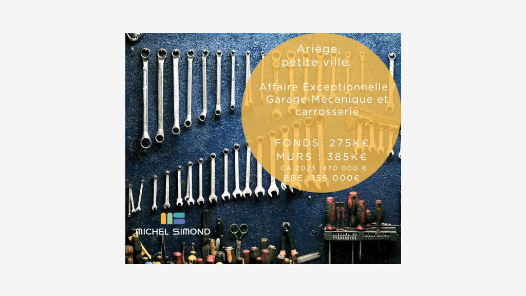 Vente garage mécanique carrosserie en Ariège