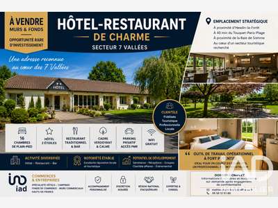 Vente hôtel restaurant 16 ch à Hesdin 7 vallées