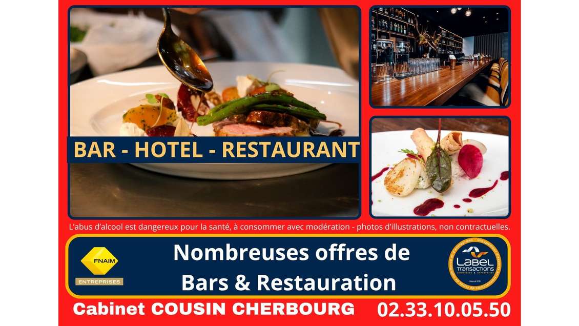Vente hôtel bar restaurant en Nord cotentin