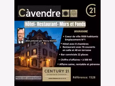 Murs et fonds bar hôtel restaurant en Bourgogne