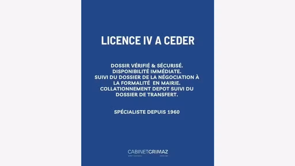 Vente licence débit de boissons à Cagnes sur Mer