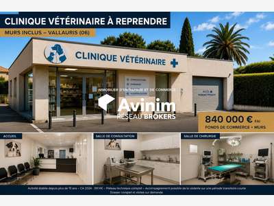 Clinique vétérinaire à reprendre à Vallauris 