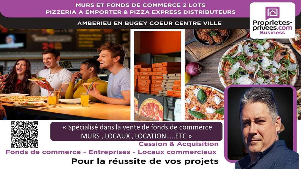 Vente murs et fonds pizzeria à emporter à Ambérieu