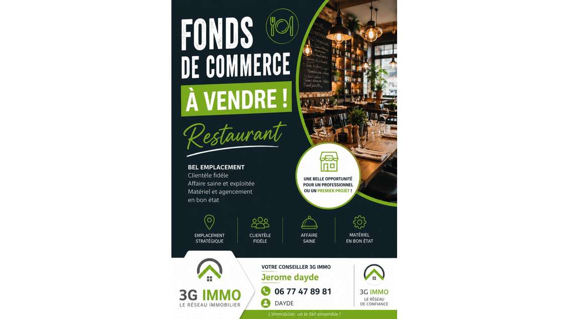 Cession restaurant 130m² à Castres centre ville