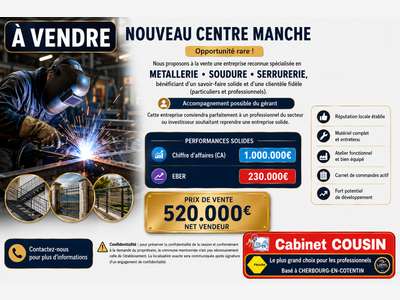 Vente serrurerie chaudronnerie en centre Manche