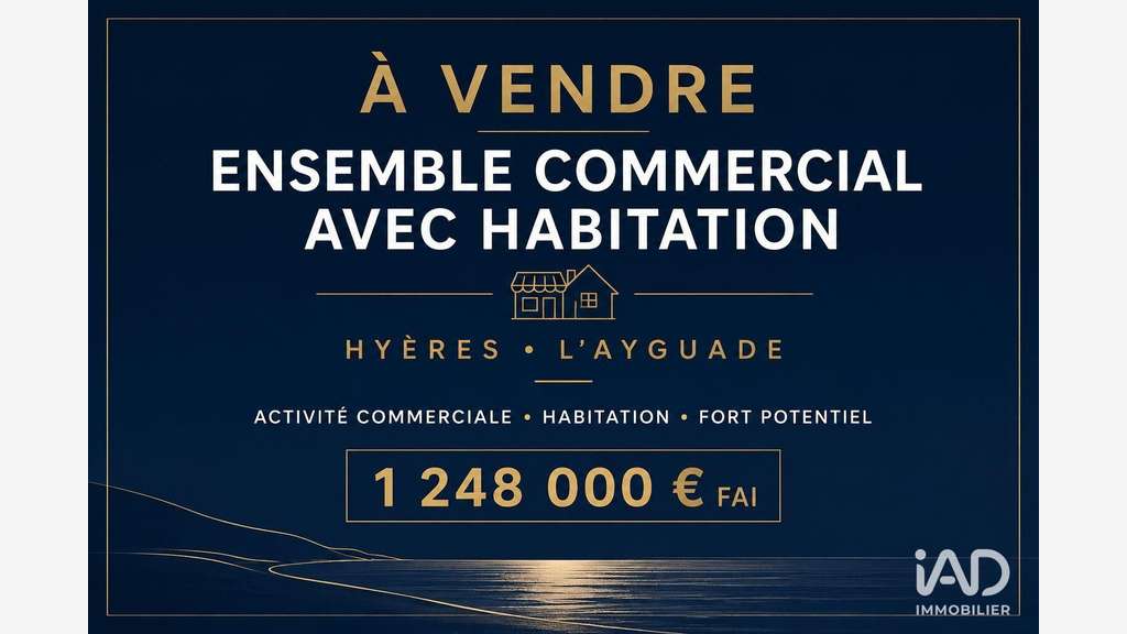 Vente murs & fonds empl exceptionnel à Hyères