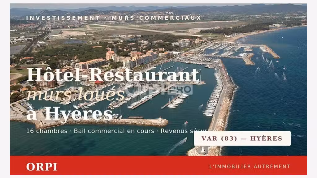 Vente hôtel 403m² murs loués à Hyères