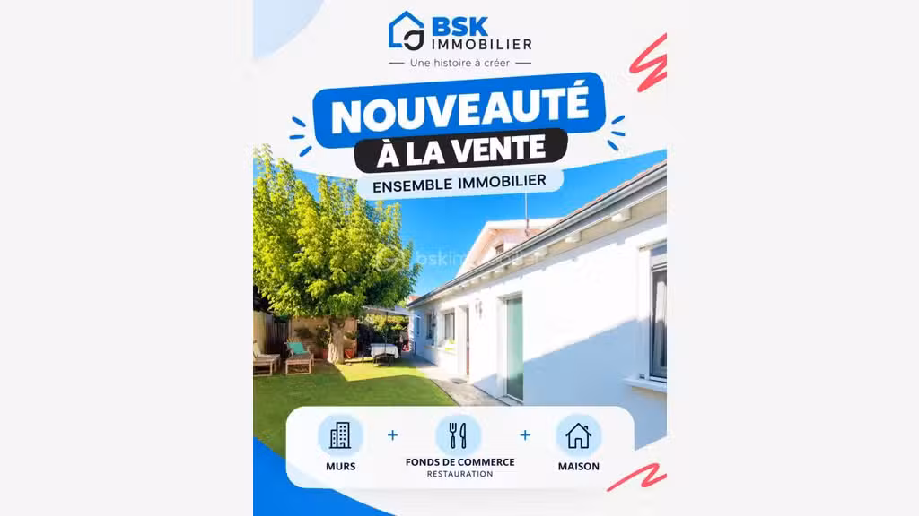 Vente murs et fonds restaurant terrasses à Lanton