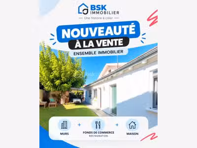 Vente murs et fonds restaurant terrasses à Lanton