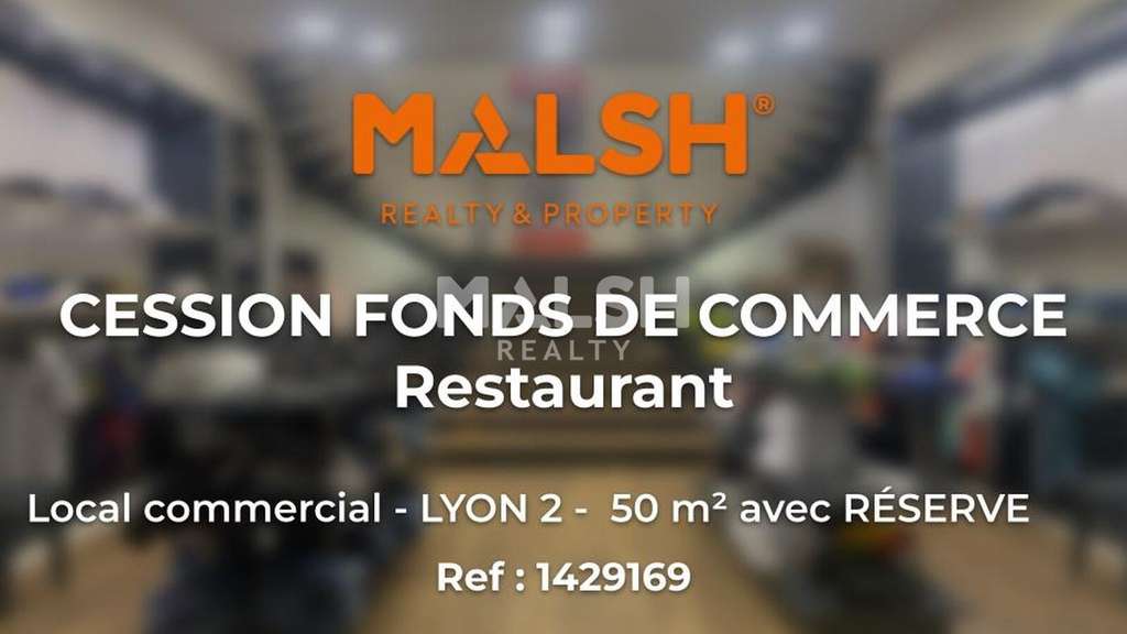 Cession fonds de commerce 50m² rue piétonne 69002
