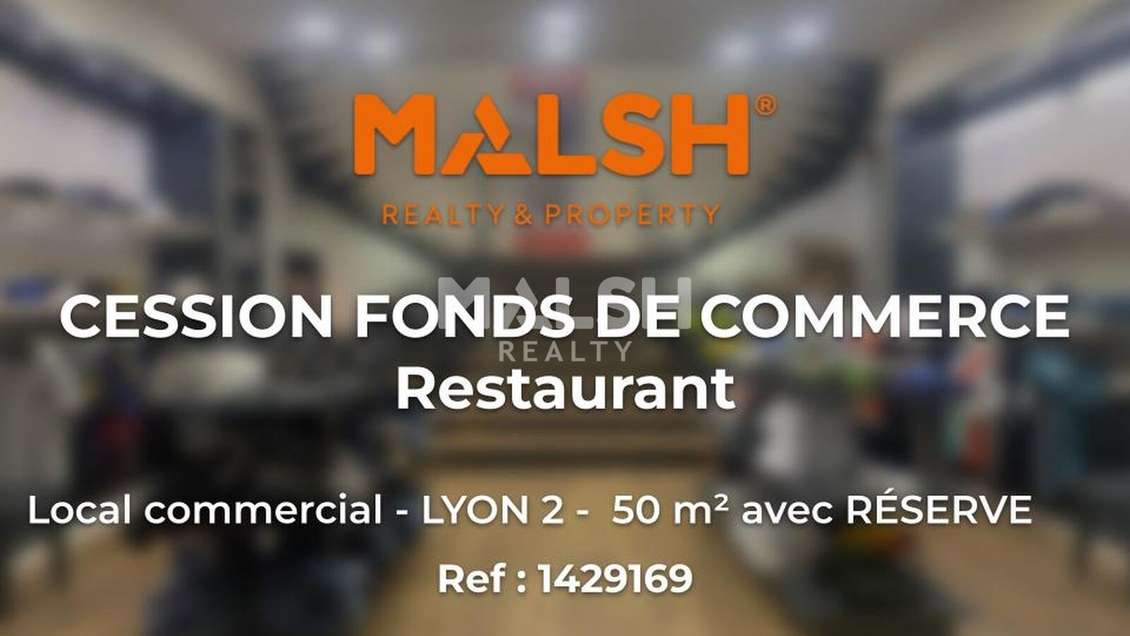 Cession fonds de commerce 50m² rue piétonne 69002